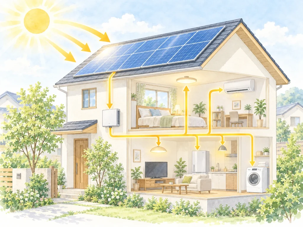 太陽光でつながるエコハウス