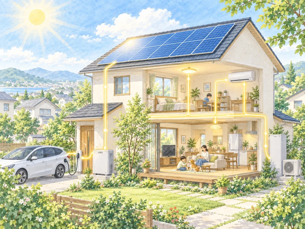太陽光がつなぐエコな家族の暮らし